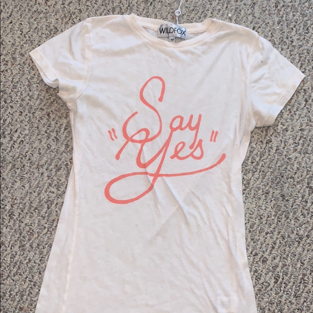 Wildfox “say yes” T-shirt